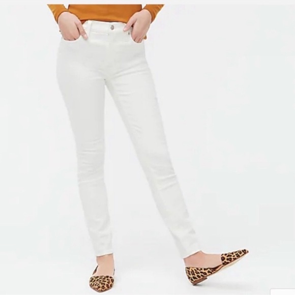 J.Crew 10" highest-rise skinny jean in white denim school preppy NWT - Picture 1 of 7